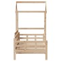 Sofá cama con techo madera maciza de pino 90x190 cm