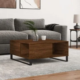 Mesa de centro madera contrachapada roble marrón 80x80x36,5 cm de vidaXL, Mesas de centro - Ref: Foro24-830795, Precio: 104,8...