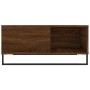 Mesa de centro madera contrachapada roble marrón 80x80x36,5 cm