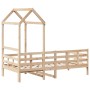 Sofá cama con techo madera maciza de pino 90x190 cm