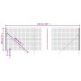 Cerca de alambre de acero galvanizado verde 1,8x10 m
