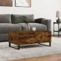 Mesa de centro madera contrachapada roble ahumado 90x50x36,5 cm de vidaXL, Mesas de centro - Ref: Foro24-830817, Precio: 70,8...