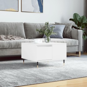 Mesa de centro madera contrachapada blanco 55x55x36,5 cm de vidaXL, Mesas de centro - Ref: Foro24-830748, Precio: 57,61 €, De...