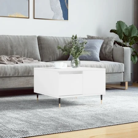 Mesa de centro madera contrachapada blanco 55x55x36,5 cm de vidaXL, Mesas de centro - Ref: Foro24-830748, Precio: 56,97 €, De...