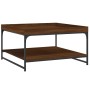 Couchtisch aus braunem Eichenholzwerkstoff und Eisen, 80 x 80 x 45 cm von vidaXL, Couchtisch - Ref: Foro24-832817, Preis: 45,...