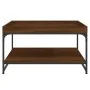 Mesa centro madera ingeniería y hierro roble marrón 80x80x45 cm de vidaXL, Mesas de centro - Ref: Foro24-832817, Precio: 45,1...