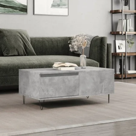 Mesa de centro madera contrachapada gris hormigón 90x50x36,5 cm de vidaXL, Mesas de centro - Ref: Foro24-830808, Precio: 66,8...