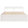Estructura de cama sin colchón madera de pino blanca 150x200 cm
