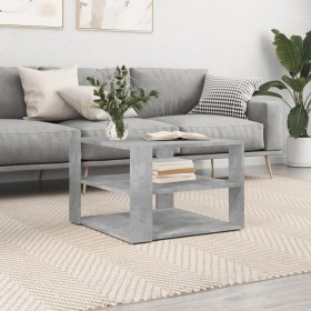 Betongrauer Couchtisch aus Holzwerkstoff, 59,5 x 59,5 x 40 cm von vidaXL, Couchtisch - Ref: Foro24-834249, Preis: 39,45 €, Ra...