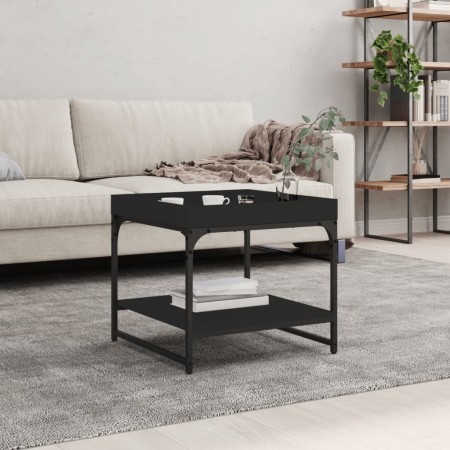 Schwarzer Couchtisch aus Holzwerkstoff, 49,5 x 49,5 x 45 cm von vidaXL, Couchtisch - Ref: Foro24-832808, Preis: 36,71 €, Raba...