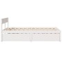 Estructura de cama sin colchón madera de pino blanca 140x190 cm