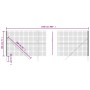 Cerca de alambre de acero galvanizado verde 1,8x25 m