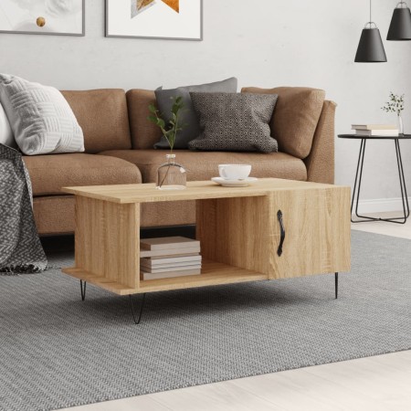 Couchtisch aus Sonoma-Eichensperrholz, 90 x 50 x 40 cm von vidaXL, Couchtisch - Ref: Foro24-829487, Preis: 57,05 €, Rabatt: %