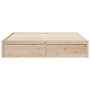 Estructura de cama sin colchón madera maciza de pino 200x200 cm