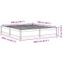 Estructura de cama sin colchón madera maciza de pino 200x200 cm