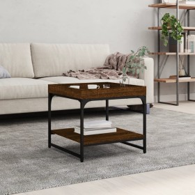 Engineered oak wood coffee table in brown, 49.5x49.5x45 cm by vidaXL, Coffee table - Ref: Foro24-832812, Price: 36,71 €, Disc...