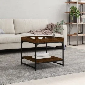 Engineered oak wood coffee table in brown, 49.5x49.5x45 cm by vidaXL, Coffee table - Ref: Foro24-832812, Price: 36,24 €, Disc...