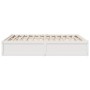 Estructura de cama sin colchón madera maciza blanca 200x200 cm