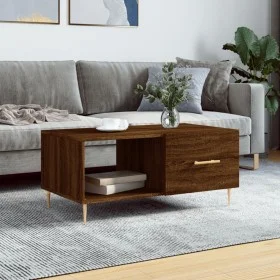 Mesa de centro madera contrachapada roble marrón 90x50x40 cm de vidaXL, Mesas de centro - Ref: Foro24-829203, Precio: 45,79 €...