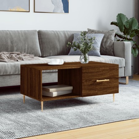 Couchtisch aus Sperrholz braune Eiche 90x50x40 cm von vidaXL, Couchtisch - Ref: Foro24-829203, Preis: 46,16 €, Rabatt: %
