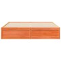 Cama sin colchón madera maciza de pino marrón cera 180x200 cm