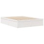 Estructura de cama sin colchón madera maciza de pino 160x200 cm