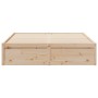 Estructura de cama sin colchón madera de pino blanca 140x200 cm