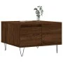 Mesa de centro madera contrachapada roble marrón 55x55x36,5 cm de vidaXL, Mesas de centro - Ref: Foro24-830763, Precio: 55,07...