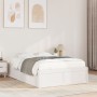 Estructura de cama sin colchón madera de pino blanca 120x200 cm