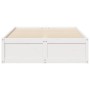 Estructura de cama sin colchón madera de pino blanca 120x200 cm