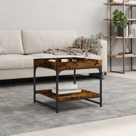 Engineered smoked oak wood coffee table 49.5x49.5x45 cm by vidaXL, Coffee table - Ref: Foro24-832810, Price: 35,21 €, Discoun...