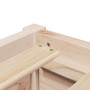 Estructura de cama sin colchón madera maciza de pino 140x190 cm