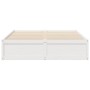 Estructura de cama sin colchón madera de pino blanca 140x190 cm