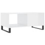 Mesa de centro madera contrachapada blanco brillo 90x50x40 cm de vidaXL, Mesas de centro - Ref: Foro24-829238, Precio: 70,71 ...