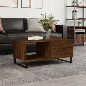 Plywood oak brown coffee table 90x50x40 cm by vidaXL, Coffee table - Ref: Foro24-829243, Price: 50,63 €, Discount: %