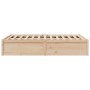 Estructura de cama sin colchón madera maciza de pino 120x190 cm