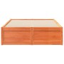 Estructura de cama sin colchón madera maciza marrón 120x190 cm