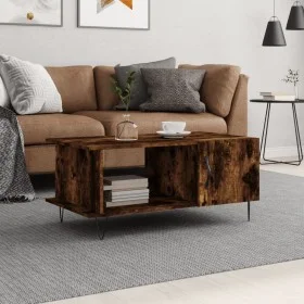Mesa de centro madera contrachapada roble ahumado 90x50x40 cm de vidaXL, Mesas de centro - Ref: Foro24-829489, Precio: 56,58 ...