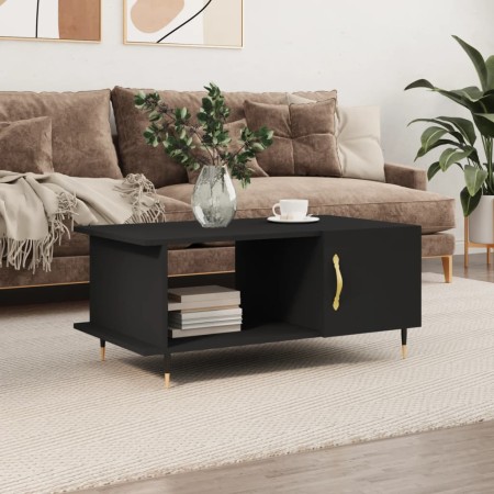 Mesa de centro madera contrachapada negro 90x50x40 cm de vidaXL, Mesas de centro - Ref: Foro24-829469, Precio: 59,96 €, Descu...