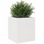 Jardinera de madera maciza de pino blanca 40x40x46 cm