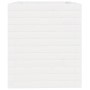 Jardinera de madera maciza de pino blanca 40x40x46 cm