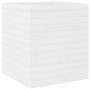 Jardinera de madera maciza de pino blanca 40x40x46 cm