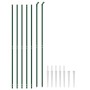 Cerca de alambre con pinchos de anclaje verde 1,8x10 m