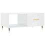 Glossy white plywood coffee table 90x50x40 cm by vidaXL, Coffee table - Ref: Foro24-829190, Price: 50,49 €, Discount: %