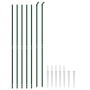 Cerca de alambre con pinchos de anclaje verde 2x10 m