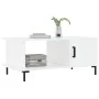 Mesa de centro madera contrachapada blanco brillo 90x50x40 cm by vidaXL, Coffee table - Ref: Foro24-829494, Price: 46,48 €, D...