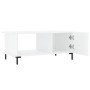 Weißer glänzender Couchtisch aus Sperrholz 90x50x40 cm von vidaXL, Couchtisch - Ref: Foro24-829494, Preis: 46,48 €, Rabatt: %