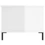 Mesa de centro madera contrachapada blanco brillo 90x50x40 cm by vidaXL, Coffee table - Ref: Foro24-829494, Price: 46,48 €, D...