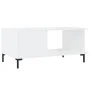 Mesa de centro madera contrachapada blanco brillo 90x50x40 cm by vidaXL, Coffee table - Ref: Foro24-829494, Price: 46,48 €, D...