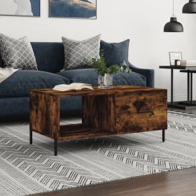 Mesa de centro madera contrachapada roble ahumado 90x50x40 cm de vidaXL, Mesas de centro - Ref: Foro24-829225, Precio: 51,86 ...